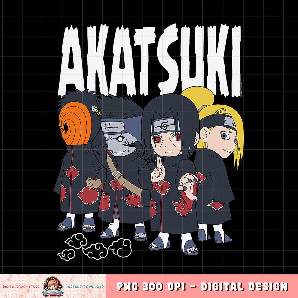 Naruto Shippuden Chibi Akatsuki Pose png, digital download, instant .jpg