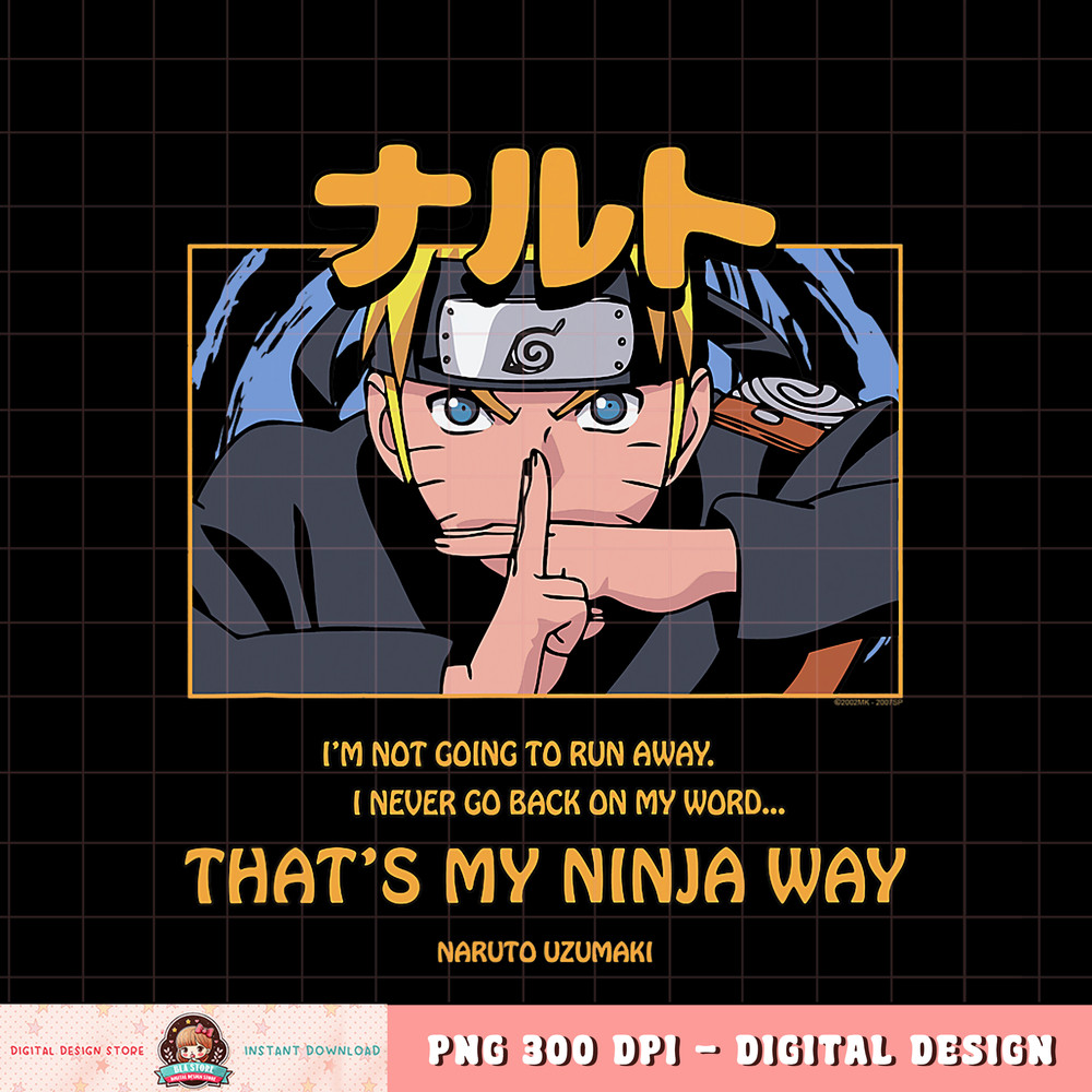 Naruto Shippuden Closed Caption Ninja Way png, digital download, instant .jpg