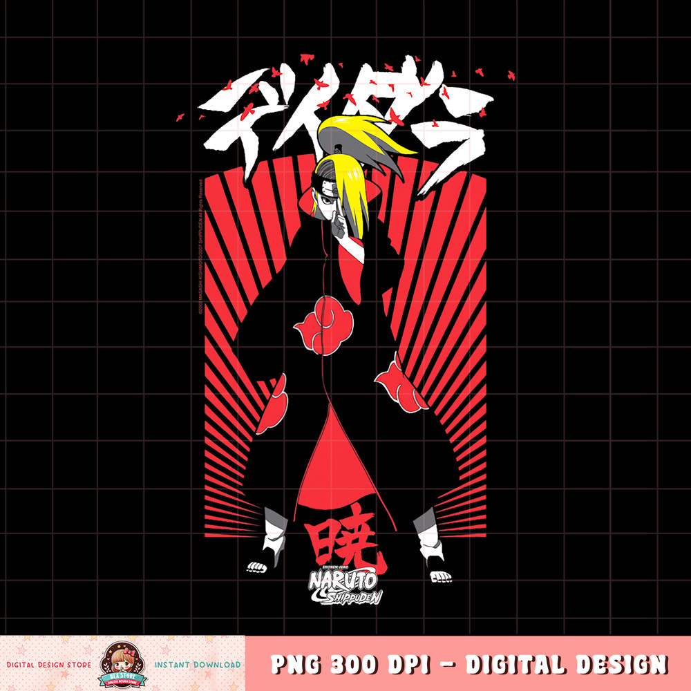 Naruto Shippuden Deidara Jutsu with Kanji png, digital download, instant .jpg