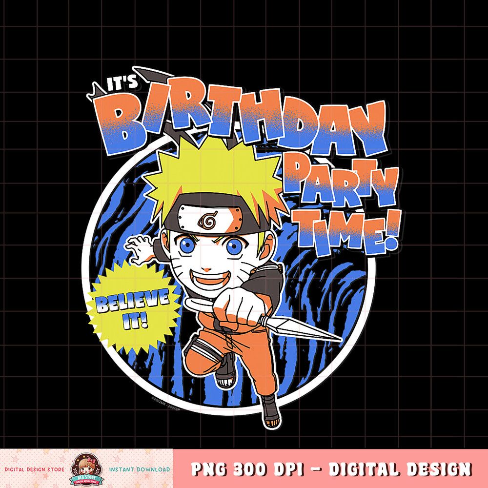 Naruto Shippuden It_s Birthday Party Time png, digital download, instant .jpg