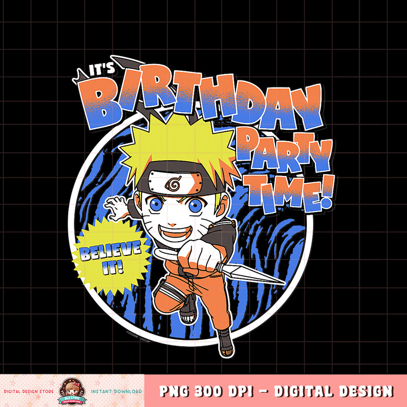 Naruto Shippuden It_s Birthday Party Time png, digital download, instant .jpg