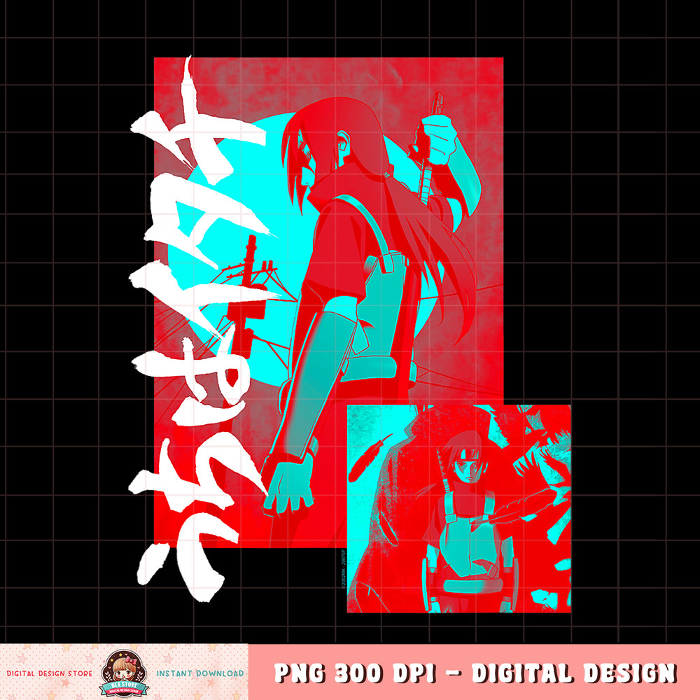 Naruto Shippuden Itachi Blue and Red png, digital download, instant .jpg