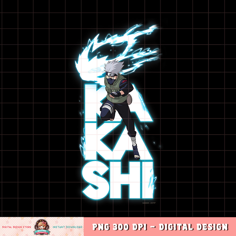 Naruto Shippuden Kakashi Stacked Type png, digital download, instant .jpg
