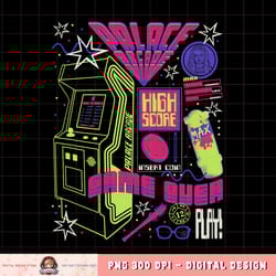stranger things palace arcade game over retro neon items png, digital download, instant