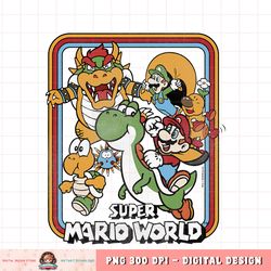 Super Mario Retro Yoshi Ride Group Shot Graphic png, digital download, instant png, digital download, instant