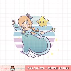 Super Mario Rosalina And Luma Striped Background Portrait png, digital download, instant