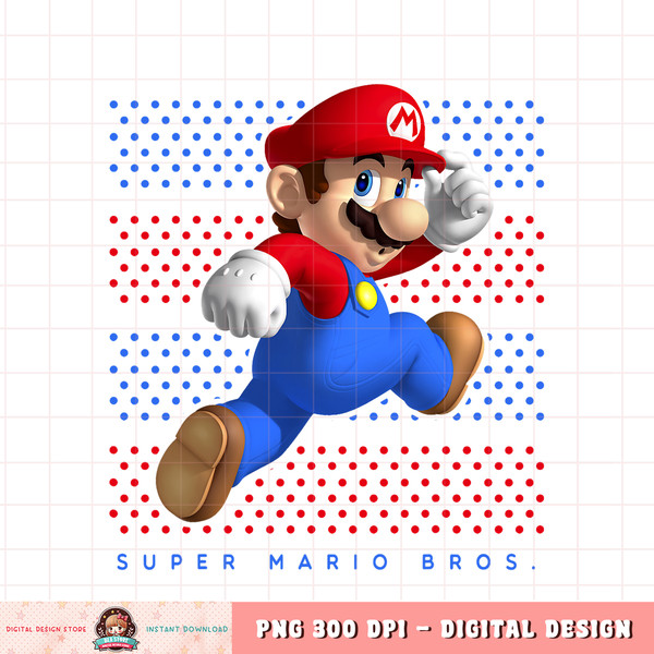 Super Mario Running Polka Dots png, digital download, instant .jpg