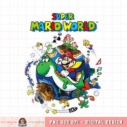 Super Mario World Yoshi _ Mario Around The World png, digital download, instant