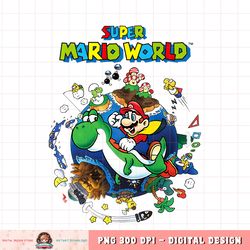 Super Mario World Yoshi _ Mario Around The World Premium png, digital download, instant