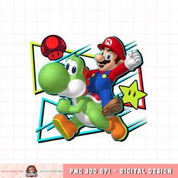 Super Mario Yoshi _ Mario Triangle Portrait png, digital download, instant