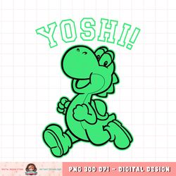 Super Mario Yoshi Green Run Classic Graphic png, digital download, instant png, digital download, instant