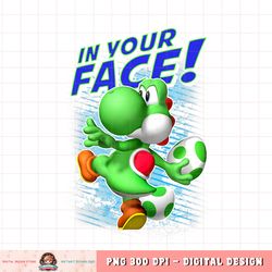 Super Mario Yoshi In Your Face Egg Throw Portrait png, digital download, instant