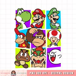 Super Mario Yoshi Luigi Bowser _ Gang Box-Up Graphic png, digital download, instant png, digital download, instant