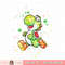 Super Mario Yoshi Watercolor Splatter Portrait png, digital download, instant .jpg