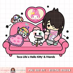 Toca Life x Hello Kitty _ Friends MY MELODY COUCH png, digital download, instant
