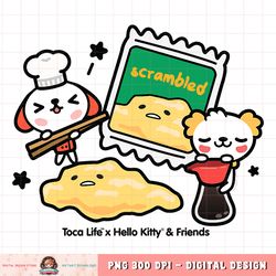 Toca Life x Hello Kitty _ Friends SCRAMBLED EGGS png, digital download, instant