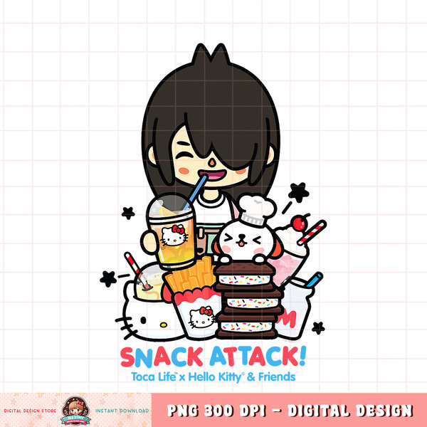 Toca Life x Hello Kitty _ Friends SNACK ATTACK! png, digital download, instant .jpg