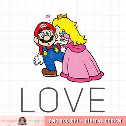 Womens Super Mario Princess Peach Kiss Love  png, digital download, instant