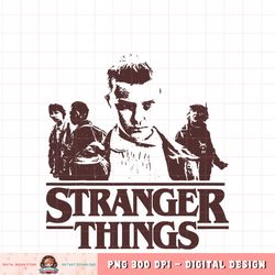 Netflix Stranger Things Group Shot Fade Logo T-Shirt copy