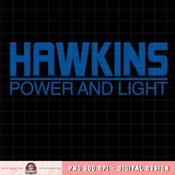 Netflix Stranger Things Hawkins Power And Light Logo T-Shirt copy