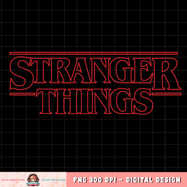 Stranger Things Graphics Outline Netflix Stranger Things Outline Logo T-Shirt copy | Inspire Uplift