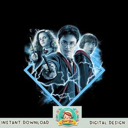 Harry Potter Hermione Granger Ron Weasley Blue Hue Portrait PNG Download copy