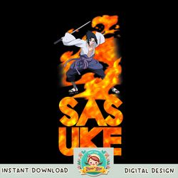 Naruto Shippuden Sasuke Stacked Flame Type png, digital download, instant