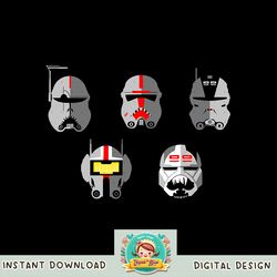 Star Wars The Bad Batch Clone Force 99 Helmets png, digital download, instant