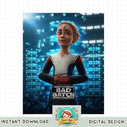 Star Wars The Bad Batch Omega Poster png, digital download, instant