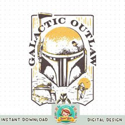 Star Wars The Book of Boba Fett Galactic Outlaw png, digital download, instant