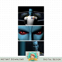 Star Wars The Clone Wars Grand Admiral Thrawn Red Eyes png, digital download, instant