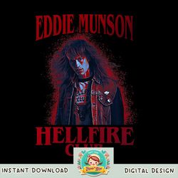 Stranger Things 4 Eddie Munson Hellfire Club Blood Splatter png, digital download, instant