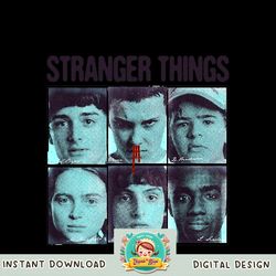 Stranger Things 4 Group Shot Blue Portraits png, digital download, instant