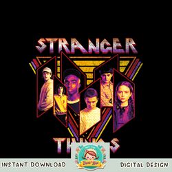 Stranger Things 4 Group Shot Geometric Panels png, digital download, instant