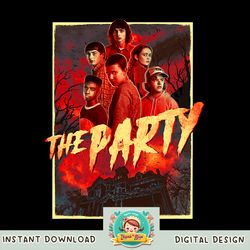 Stranger Things 4 Group Shot The Party Poster png, digital download, instant