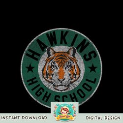 Stranger Things 4 Hawkins High School Tiger Circle png, digital download, instant