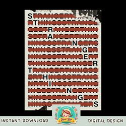 Stranger Things 4 Text Block Out Poster png, digital download, instant
