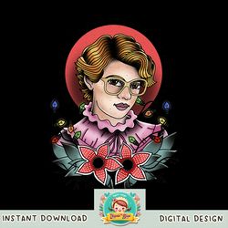 Stranger Things Barb Floral Demogorgon Tattoo Print png, digital download, instant