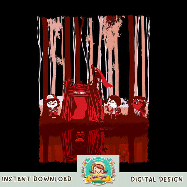 Stranger Things Castle Byers Creepy Upsidedown Abstract Art png, digital download, instant .jpg