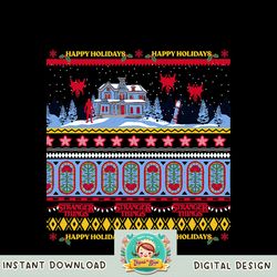 Stranger Things Christmas Spooky Creel House Ugly Sweater png, digital download, instant