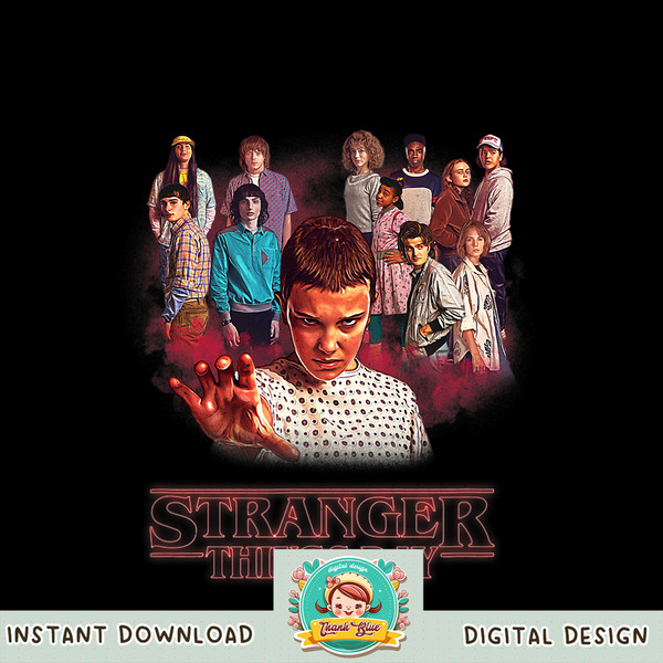 Stranger Things Day Eleven Superhero Group Portrait png, digital download, instant .jpg