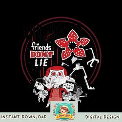 Stranger Things Day Friends Don_t Lie Chibi Group Shot png, digital download, instant