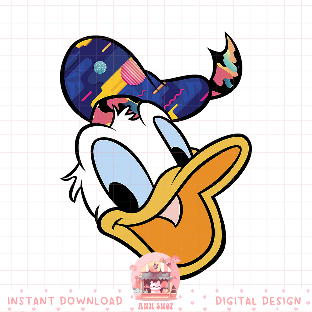 Disney Mickey And Friends Donald Duck Patterned Hat Portrait PNG Download copy.jpg