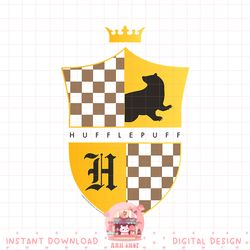 harry potter hufflepuff checkered shield crest png download copy