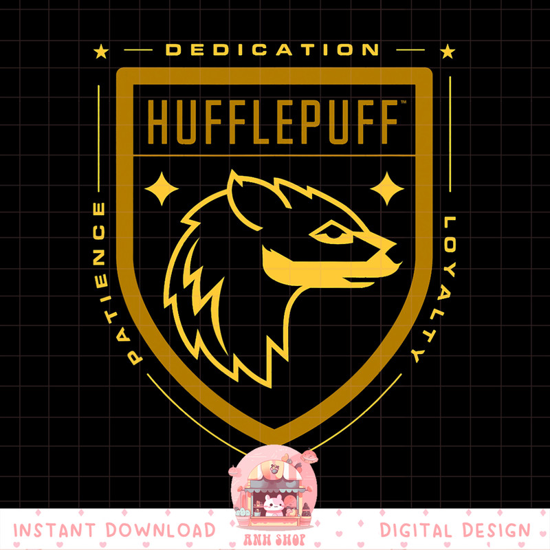 Harry Potter Hufflepuff Patience Loyalty Dedication Badge PNG Download copy.jpg