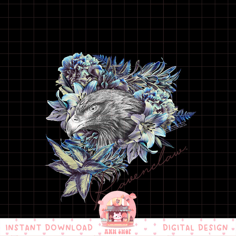 Harry Potter Ravenclaw Floral Eagle Mascot png, digital download, instant .jpg