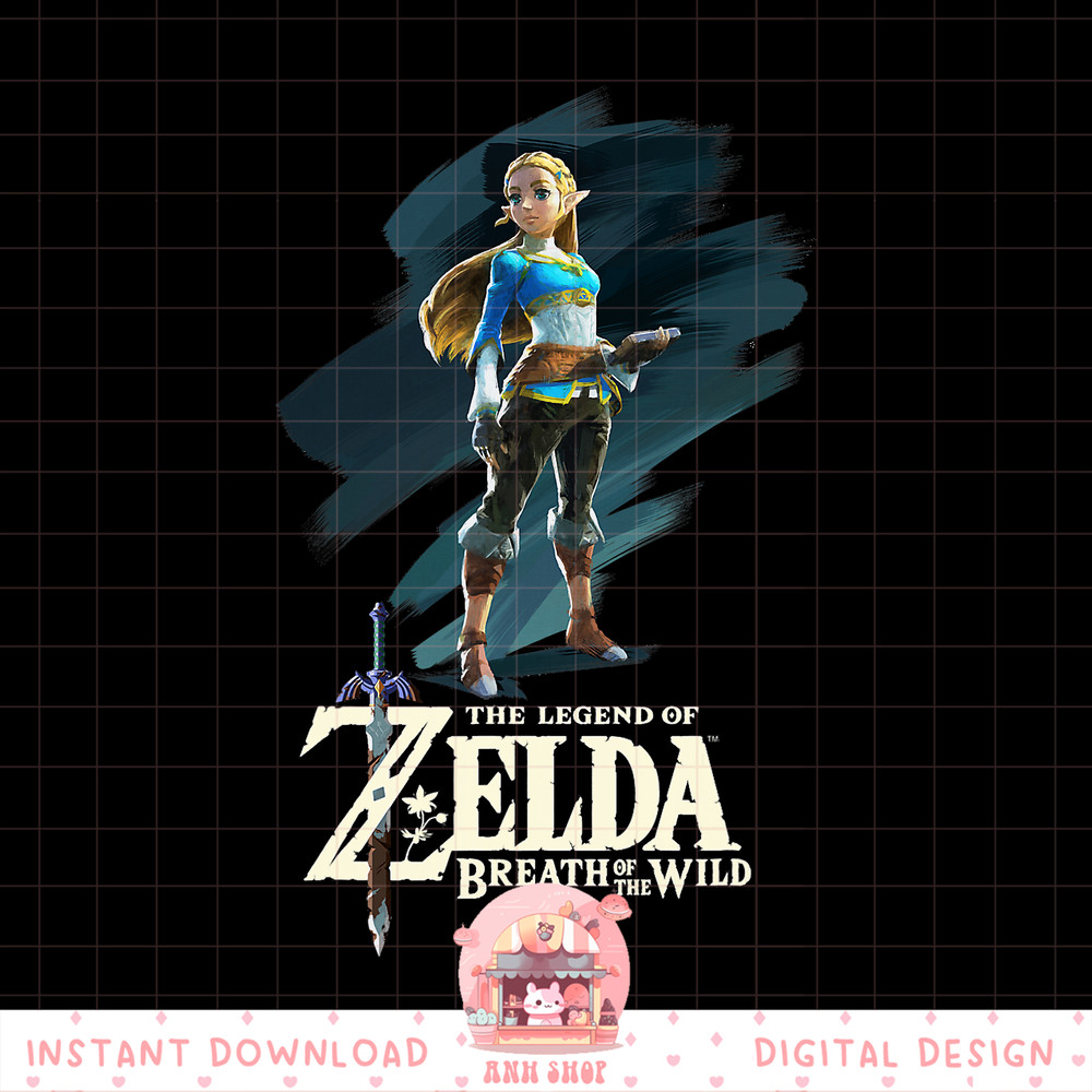 Legend of Zelda Breath of the Wild Princess Graphic png, digital download, instant png, digital download, instant .jpg