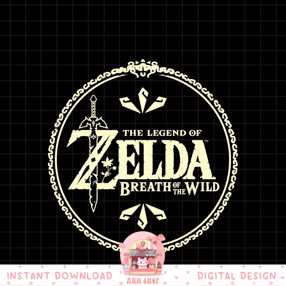 Legend Of Zelda Breath of The Wild Yellow Hue Logo png, digital download, instant .jpg
