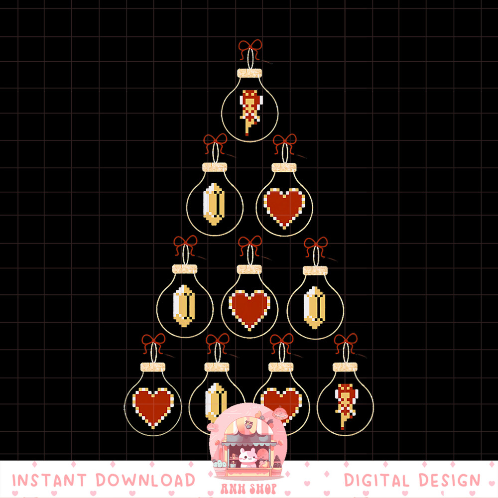 Legend of Zelda Christmas Ornament Tree png, digital download, instant .jpg