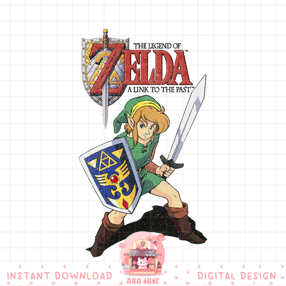 Legend of Zelda Link To The Past Cartoon Art png, digital download, instant .jpg